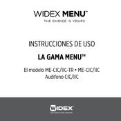 Widex ME-CIC/IIC-TR Instrucciones De Uso