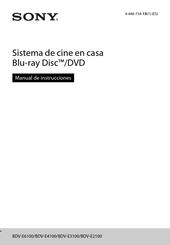 Sony BDV-E6100 Manual De Instrucciones