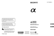 Sony DSLR-A200 Manual De Instrucciones