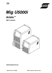 ESAB Mig U5000i Instrucciones De Uso