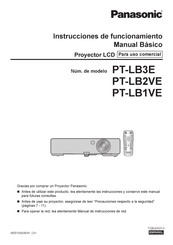 Panasonic PT-LB1VE Instrucciones De Funcionamiento