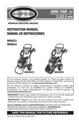 Simpson MSV3025 Manual De Instrucciones