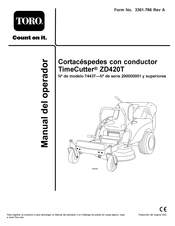 Toro TimeCutter ZD420T Manual Del Operador