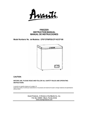 Avanti CF142 Manual De Instrucciones