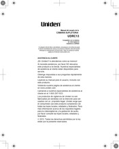 Uniden UDRC13 Manual Del Usuario