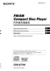 Sony CDX-GT760 Manual De Instrucciones