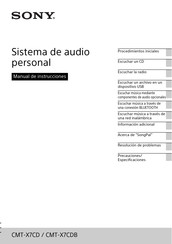 Sony CMT-X7CD Manual De Instrucciones