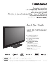 Panasonic TH-58PZ800U Manual De Instrucciones