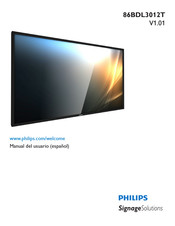 Philips 86BDL3012T Manual Del Usuario
