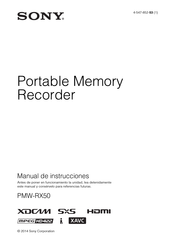 Sony PMW-RX50 Manual De Instrucciones