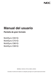 NEC MultiSync C751Q Manual Del Usuario