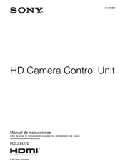 Sony HXCU-D70 Manual De Instrucciones