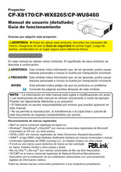 Hitachi CP-WU8460 Manual De Usuario