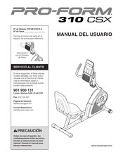 Pro-Form 310 CSX Manual Del Usuario