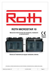 Roth MicroStar 10 Manual De Instrucciones De Transporte, Instalacióny Mantenimiento