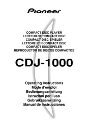 Pioneer CDJ-1000 Manual De Instrucciones