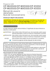 Hitachi CP-WU5505 Manual De Usuario