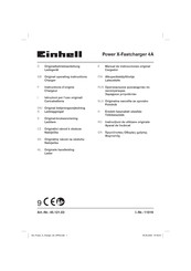Einhell Power X-Fastcharger 4A Manual De Instrucciones Original