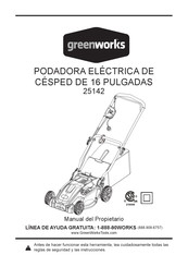 GreenWorks 25142 Manual Del Propietário