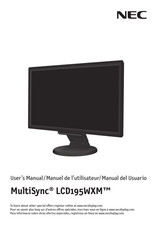 NEC MultiSync LCD195WXM Manual Del Usuario