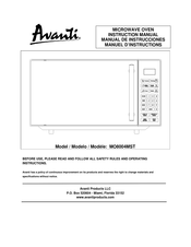 Avanti MO8004MST Manual De Instrucciones