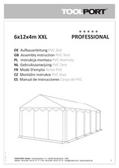 toolport PROFESSIONAL 6x12x4m XXL Manual De Instrucciones