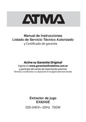 ATMA EX8242E Manual De Instrucciones