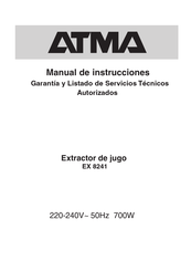 ATMA EX 8241 Manual De Instrucciones