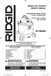 RIDGID RT1400M0 Manual Del Usuario