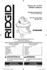 Ridgid RT0600M0 Manual Del Usuario