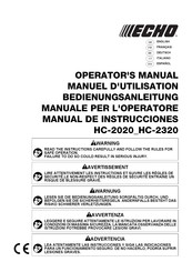 Echo HC-2020 Manual De Instrucciones