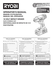 Ryobi P237VN Manual Del Operador