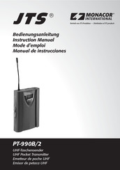 Monacor JTS PT-990B/2 Manual De Instrucciones