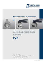 Bardiani Valvole VVF Manual De Instrucciones