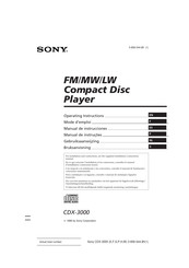 Sony CDX-3000 Manual De Instrucciones