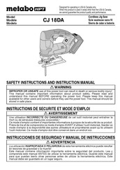 Metabo HPT CJ 18DA Manual De Instrucciones