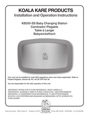 Koala Kare KB200-SS Instrucciones De Instalación Y Funcionamiento