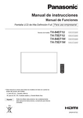 Panasonic TH-84EF1W Manual De Instrucciones