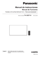 Panasonic TH-32EF1U Manual De Instrucciones