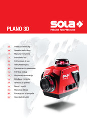 Sola PLANO 3D Instrucciones De Uso