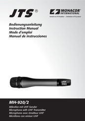 Monacor JTS MH-920/2 Manual De Instrucciones