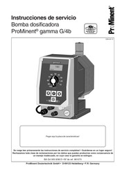 ProMinent gamma G/4b Serie Instrucciones De Servicio