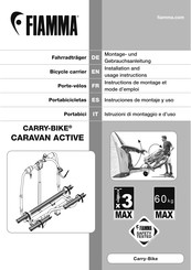 Fiamma CARRY-BIKE CARAVAN ACTIVE Instruciones De Montaje Y Uso