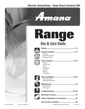 Amana Easy Touch Control 700 Manual Del Usario