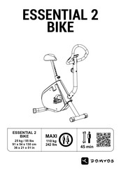 Domyos ESSENTIAL 2 BIKE Manual De Instrucciones