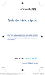 Alcatel onetouch 991 Guia De Inicio Rapido