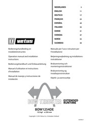 Vetus BOW1254DE Manual De Manejo Y Instrucciones De Instalación