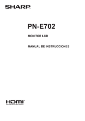 Sharp PN-E702 Manual De Instrucciones