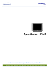 Samsung SyncMaster 173MP Manual De Instrucciones