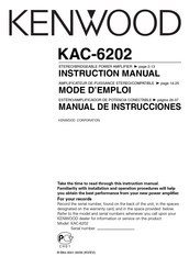 Kenwood KAC-6202 Manual De Instrucciones